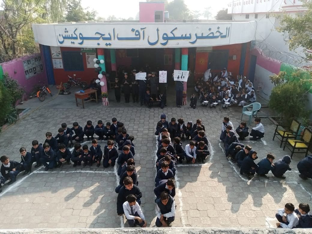 Morning assembly at Al-Khizar School