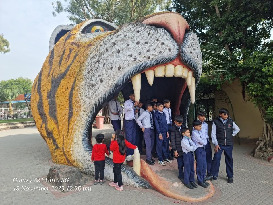 Students on an educational trip